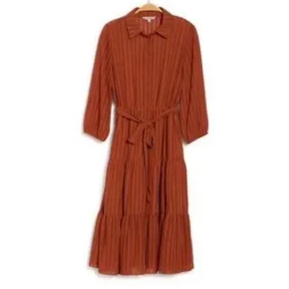 Nanette Lepore Terracotta Long Sleeve Dress